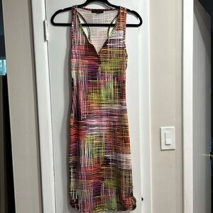 Printed Pattern Notch Neck Tank Dress size Medium